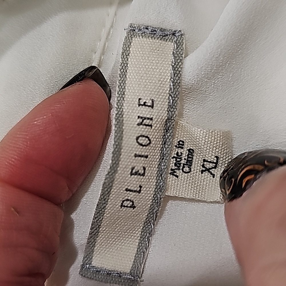 Pleione Off white Sleeveless Tunic/Blouse sz XL womens